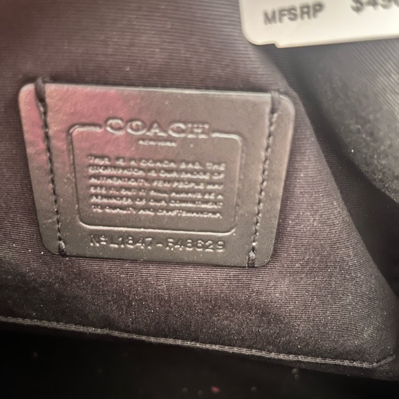 Coach black leather with gold trim tote/shoulder bag - Picture 2 of 5